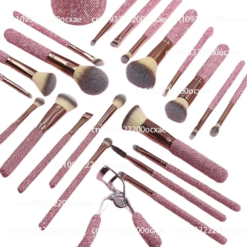 

23pcs Bundle Rhinestone Glam Makeup Brush Sets Eyeshadow Beauty Tool Bling Makeup Brushes