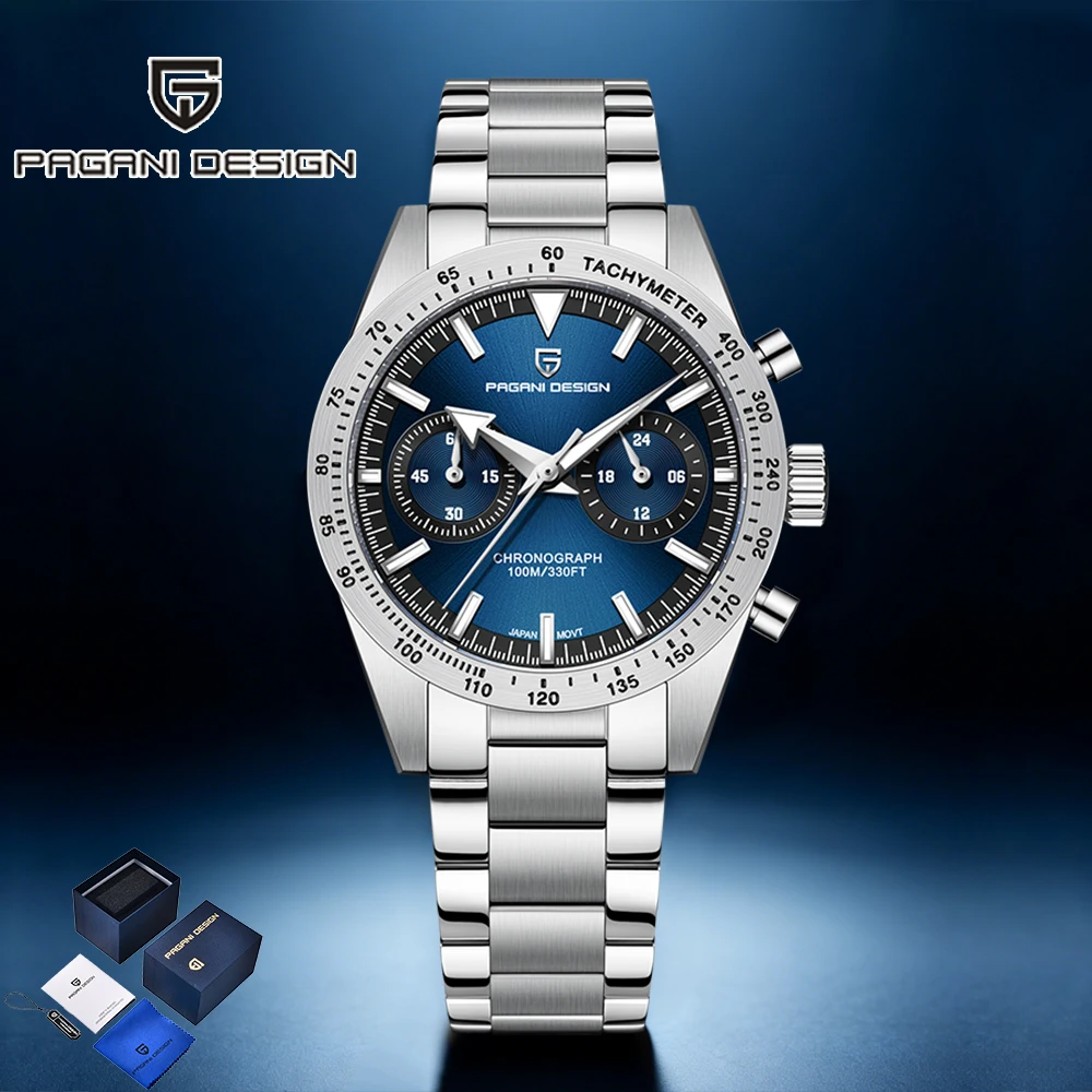 

2026 Pagani design Men's Watches Luxury Men's Chronograph Luminous Waterproof Sapphire Mirror VK64 Men's Quartz Watches Gift Box