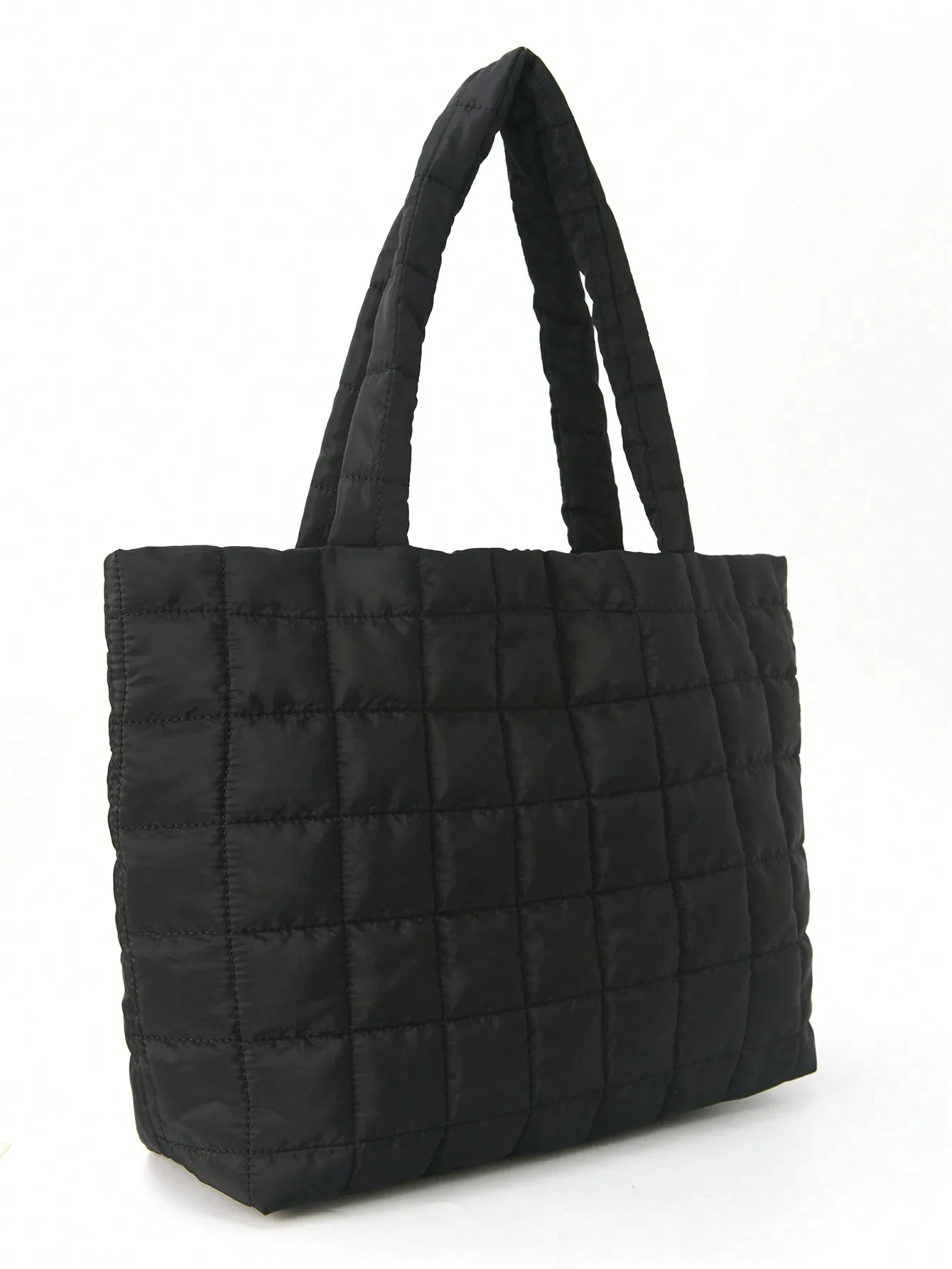 Gesteppte, gepolsterte Nylon-Tragetasche, große Kapazität, weiche Gitter-Schulterhandtasche, leichte Allzwecktasche für Arbeit, Einkäufe, tägliche Reisen – Detail 9
