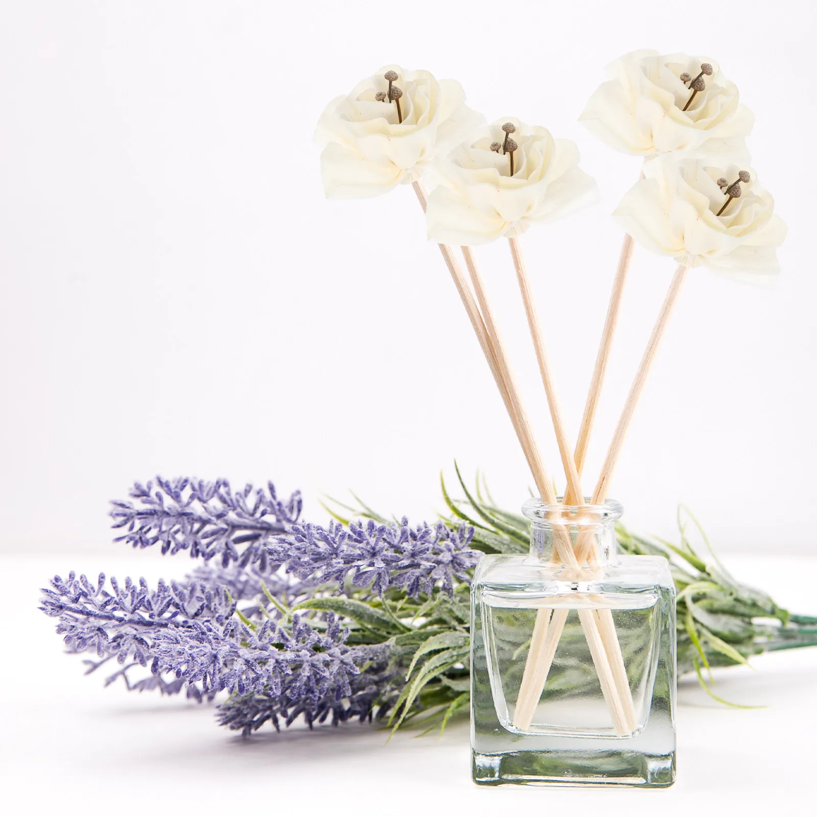 

Набор из 4 искусственных цветков гортензии для диффузоров, сменные картриджи для ароматических диффузоров с эфирными маслами, освежитель воздуха для домашнего декора