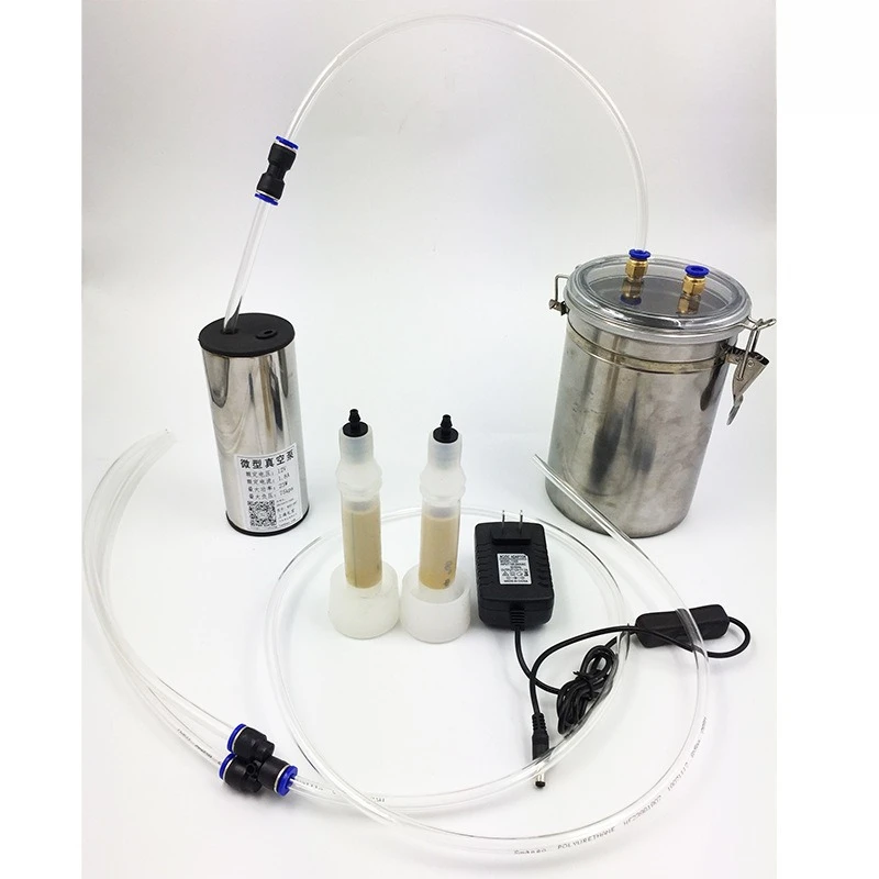 2L Stainless Steel Electric Milker Portable Milking Equipment For Sheep Cattle Household Livestock Farm Tool