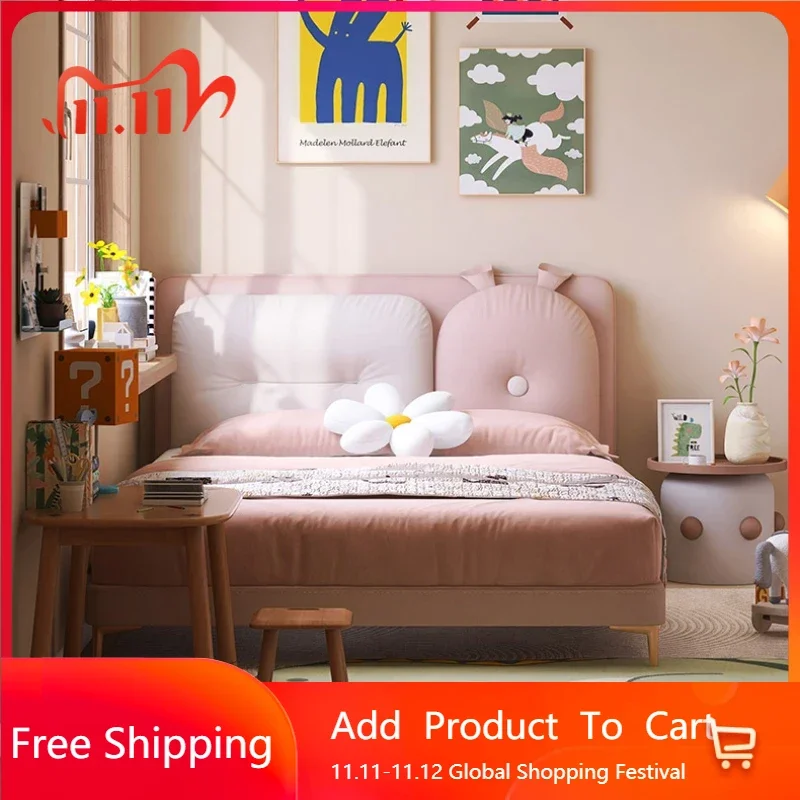 

Salon Modern Girls Childrens Bed Unique Princess Cute Solid Wood Loft Bed Kids Villa Lazy Ergonomic Muebles Unique Furniture