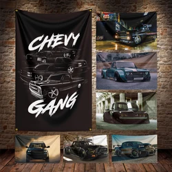 Old Truck Lile Lowriders Flag Polyester Digital Printing Retro Car Banner For Decor