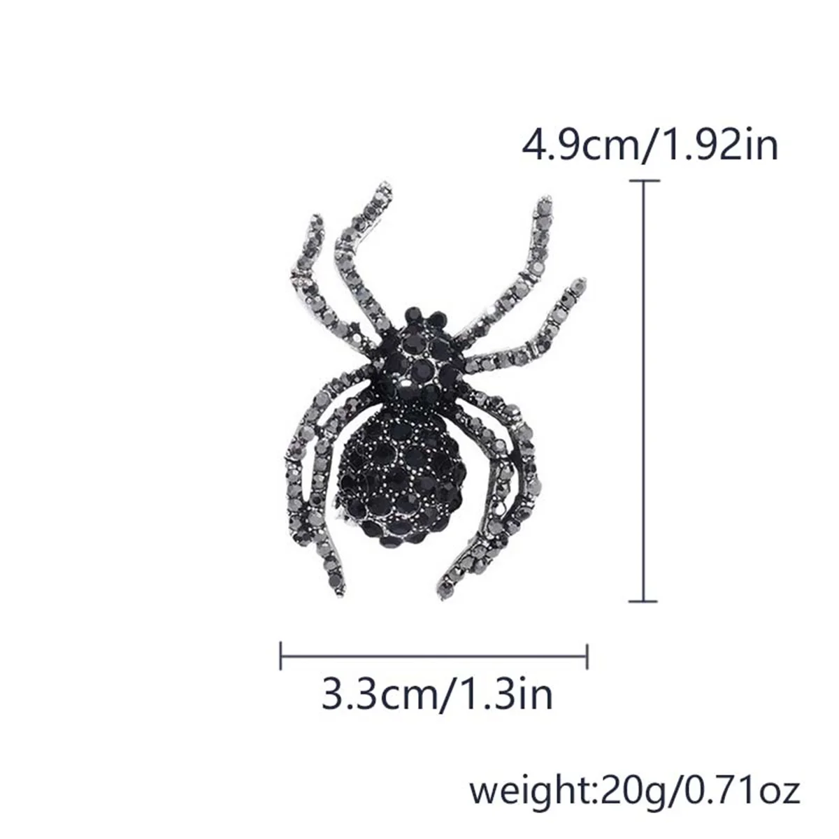 Rinhoo Classic Full Rhinestone Spider Brooches For Women Retro Creative Insect Lapel Buckle Pins Animal Badge Halloween Jewelry