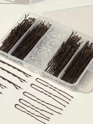 300Pcs Hair Accessories Kit Bobby Pins Hair Pins Hair Bands With Storage Box for Women & Girls Ideal for Buns & Daily Hairstyle