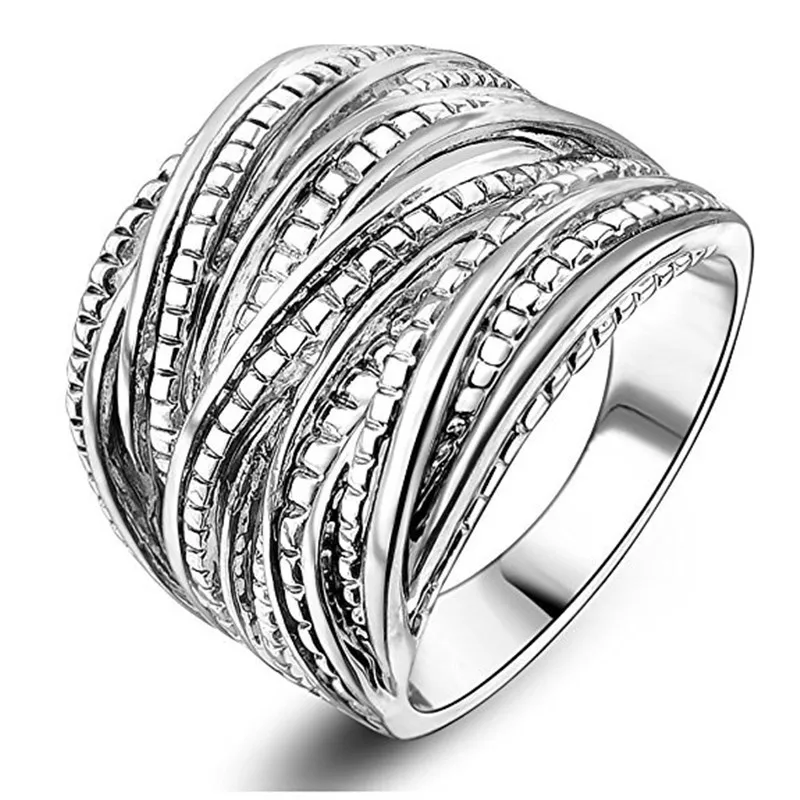 Individual Hip Hop Style Multi-Layer Wrap Rings For Men And Women Fashion Trend Finger Rings Male And Female Party Jewelry