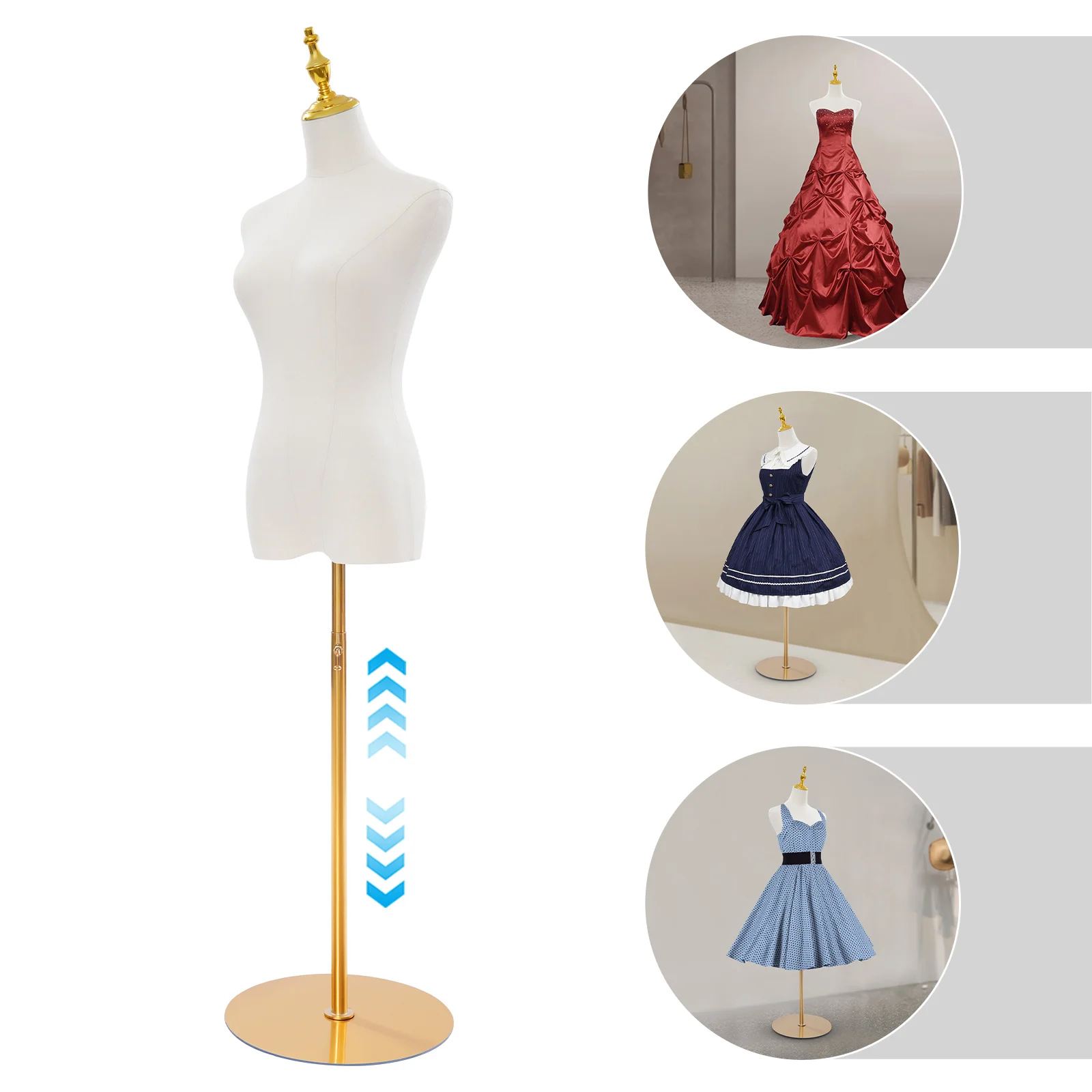 

Female Model Torso, Display Dress Model, Wedding Dress Display Stand S Size, Female Hands-Free Dummy Wedding Display Stand