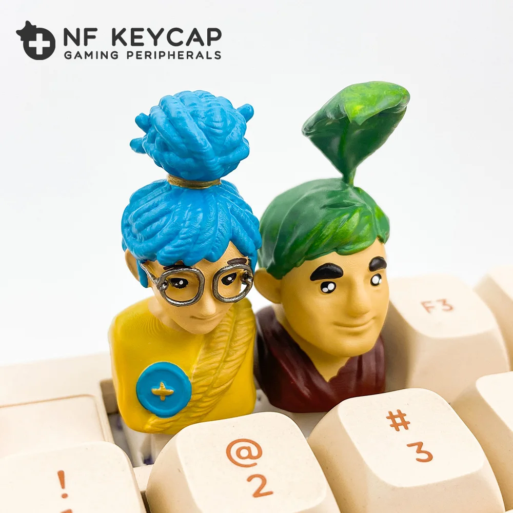 

Колпачки для клавиш It Takes Two Switch из смолы Kodi and May Периферийные колпачки для клавиш Индивидуальные милые и креативные 3D механические колпачки для клавиш