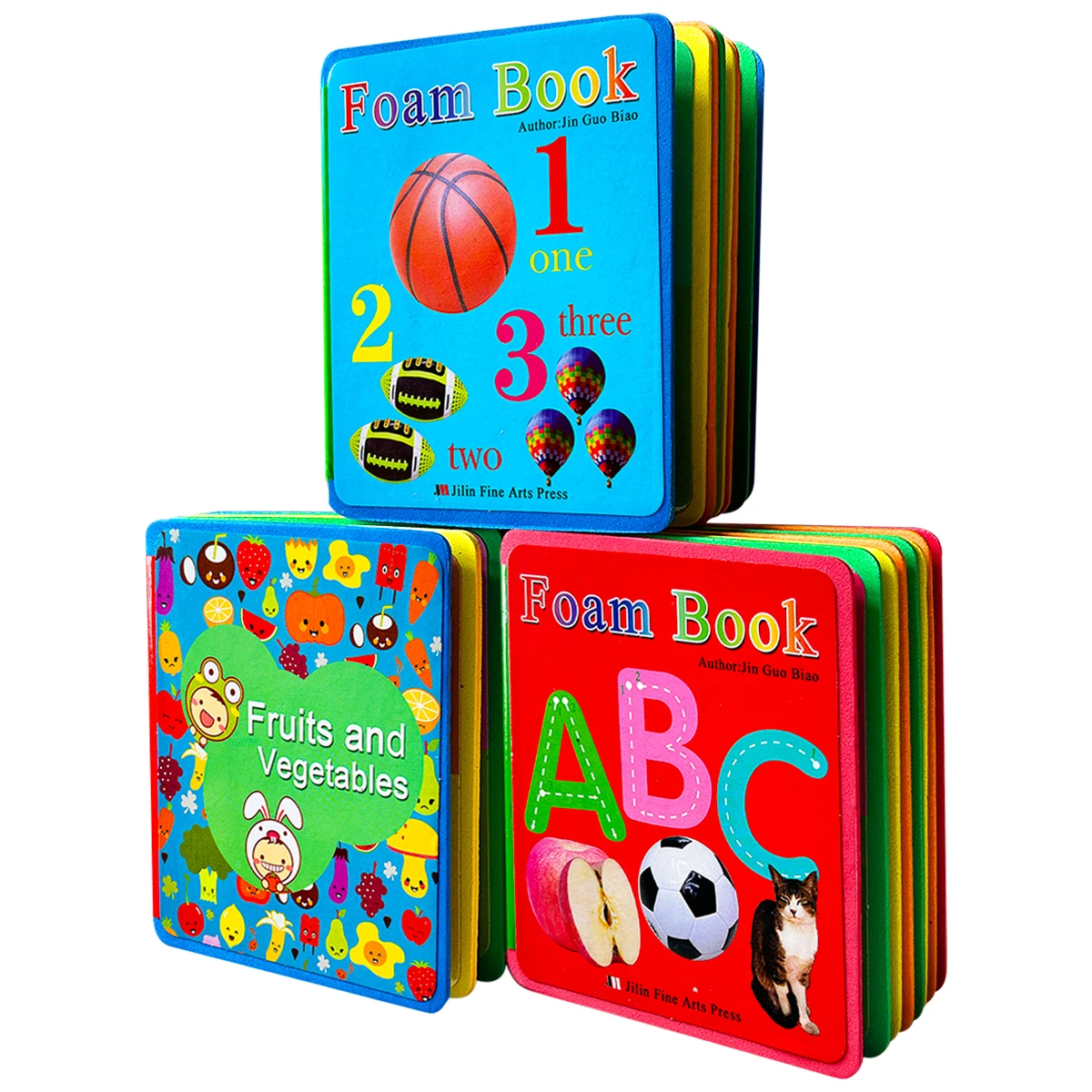 11 cm x 10 cm English EVA learning and cognition, fruit and vegetable theme, rounded corner design, back-to-school season.