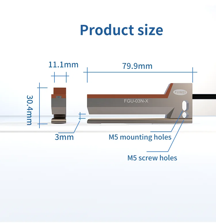 FUWEI FGU-03N-X Photoelektrischer Etikettensensor Kartenschlitz-Typ 3mm Erkennung für Nicht-Transparente Papieretiketten Etikettiermaschine Automatik – Detail 8