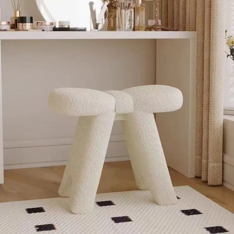 1Pc dressing stool, bow makeup stool, modern dressing stool, dressing table chair, white bedroom, modern simple home