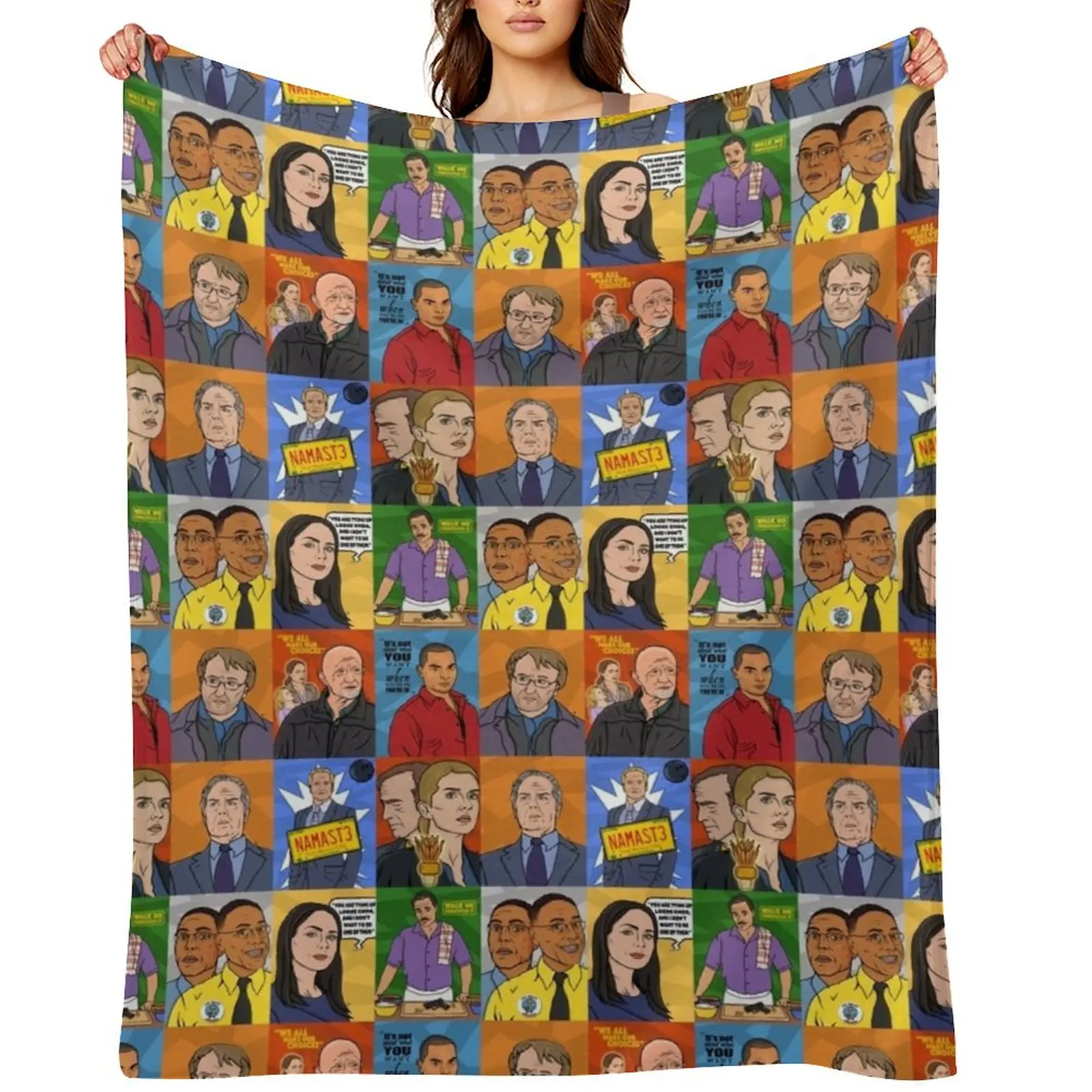

Better Call Saul Mosaic Characters Throw Blanket Blankets For Sofas warm for winter Comforter For Decorative Sofa Blankets