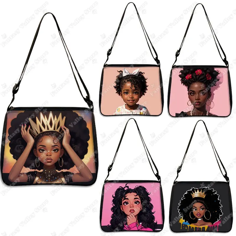 

Американские африканские сумки на плечо для девушек, черные женские сумки, вместительная сумка-мессенджер, уличная сумка через плечо для путешествий