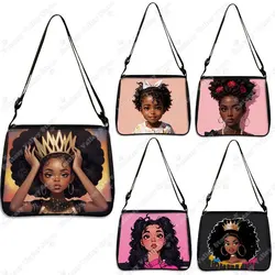 American Africa Girls Shoulder Bags Afro Black Women Handbags Large Capacity Messenger Bag Outdoor Crossbody Bag for Travel