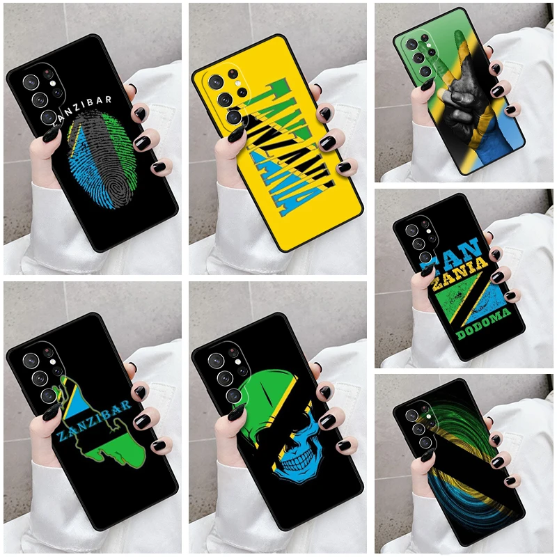 Phone Case For Samsung Galaxy S24 S23 S21fe S22 Ultra Plus Note 10 20 S8 S9 S10 Cover Tanzania Flag