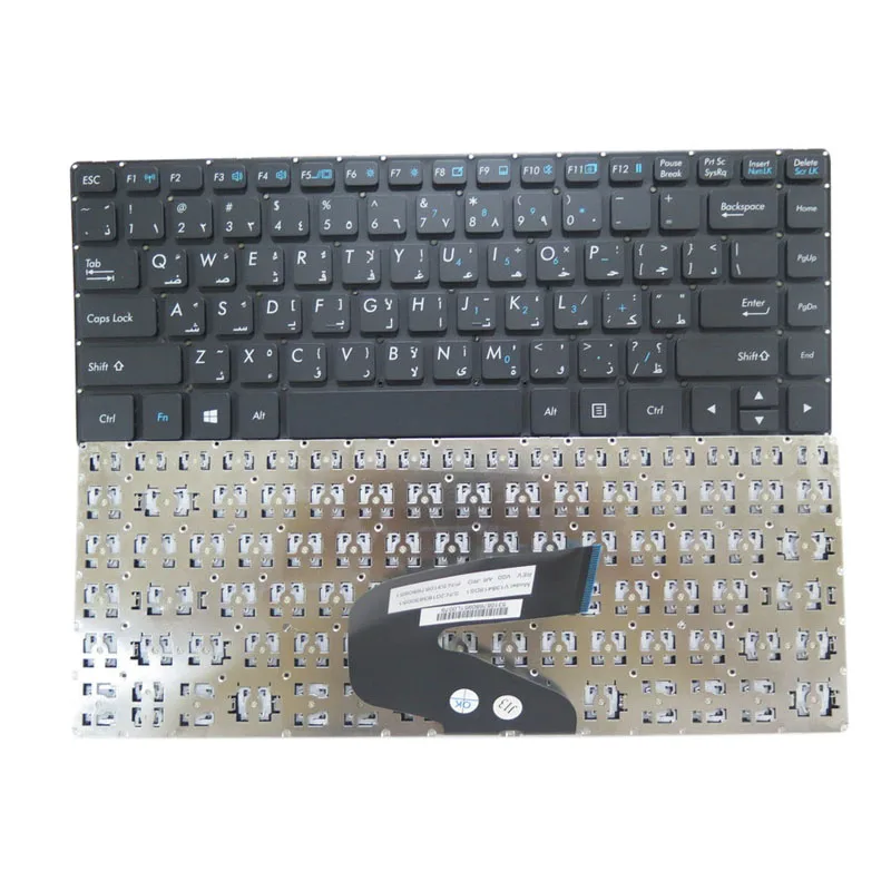 Black Laptop S410 Keyboard Without Backlit&Frame For GETAC V138418DS1 Arabia AR New