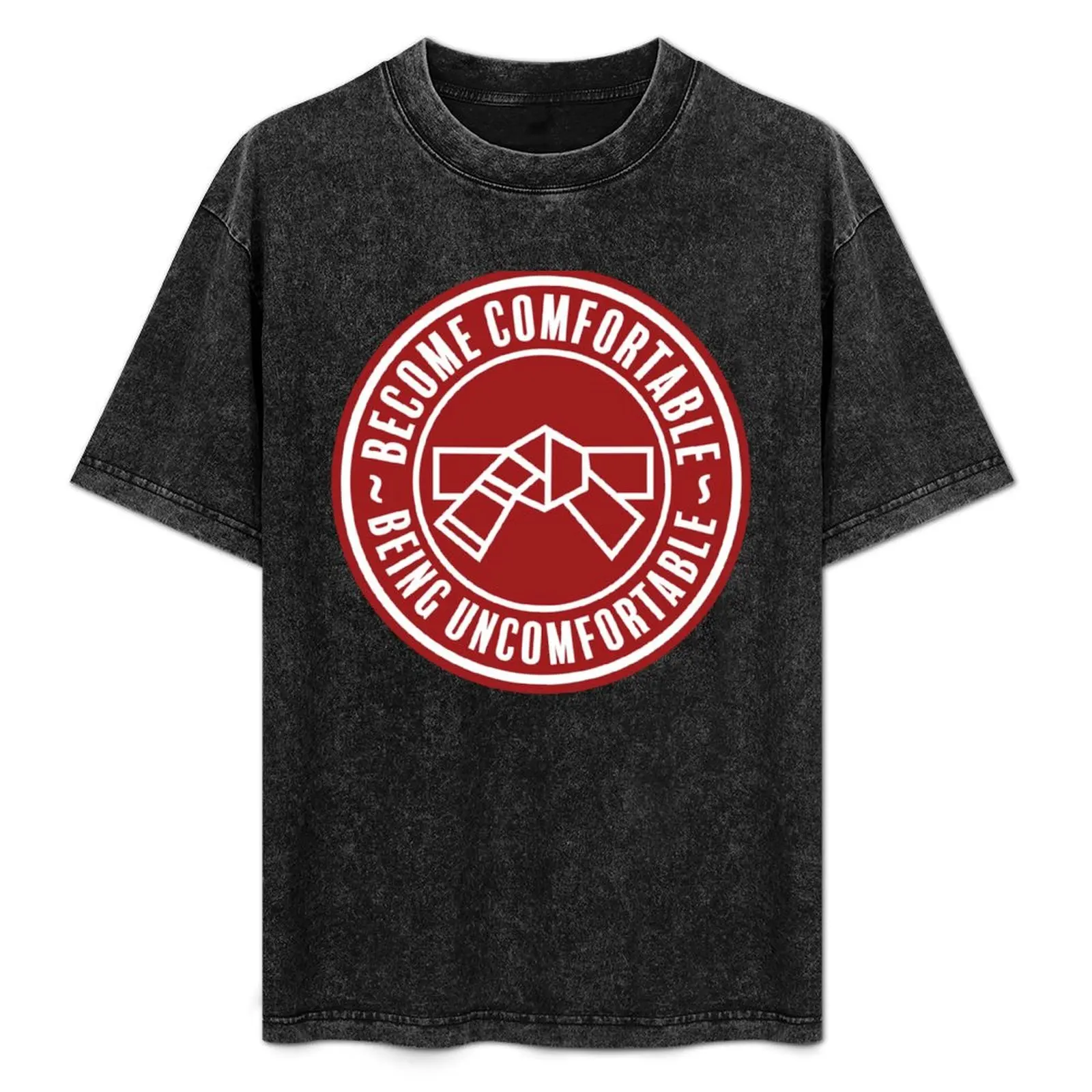 T-shirt col rond grande taille « Become Comfortable Being Uncomfortable »