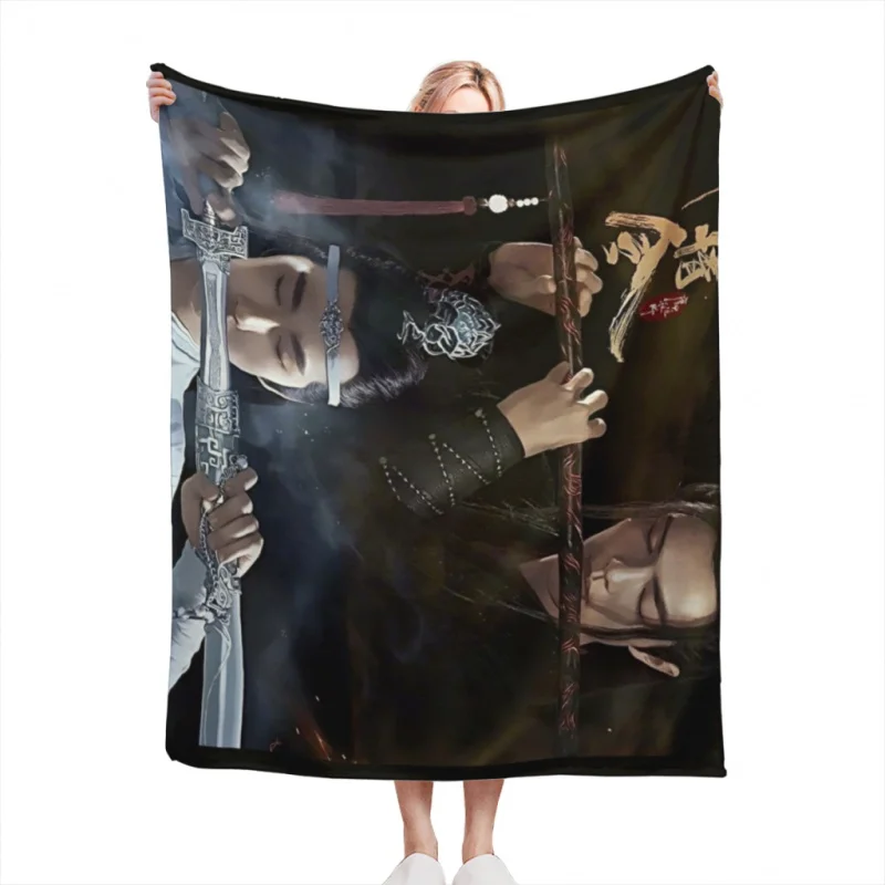 Grandmaster of Demonic Cultivation Throw Blanket Soft Velvet Blanket Travel Bedding Fleece Blanket