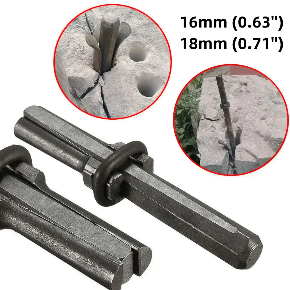 5/10PCS Stone Splitting Tool 16/18mm Stone Splitter Concrete Rock Splitters Hand Tools Set Metal Plug