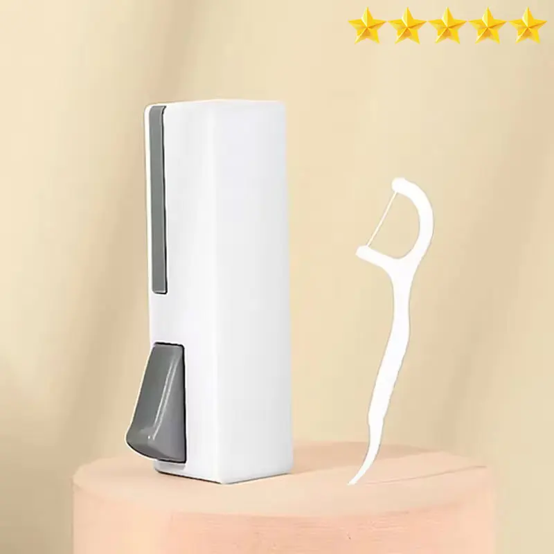 

【Hot sales】Floss Box Portable Self-popping Toothpick Box Creative Floss Stick Storage Box Floss Box
