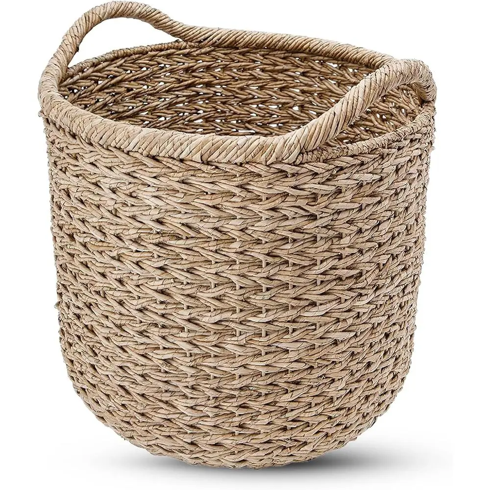 

Decorative Seagrass Storage Basket, Handmade, Living Room, Blankets, Toy Bin, Extra Storage, Decorative Storage, Laundry Basket,