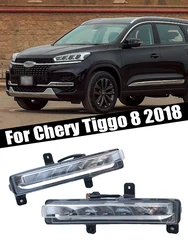 Front Bumper LED Fog Lamp Daytime Running Light For Chery Tiggo 8 2018 605000026AA Car Accessory