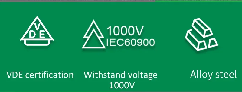 LAOA VDE Drahtschneider 6'' 7'' 8'' Isolierte Kombination Diagonal Spitzzange Elektriker Werkzeug Hochspannungswiderstand – Detail 3