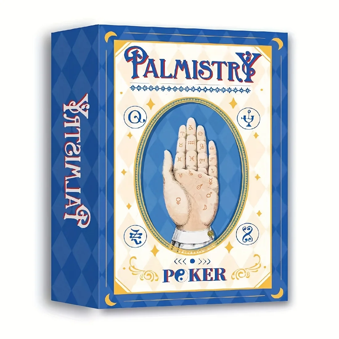Cartes de jeu de palmistry vintage 56 pièces, cartes de divination et de lecture de la fortune, jeu de cartes de poker, outil d'auto-découverte, jeu de société
