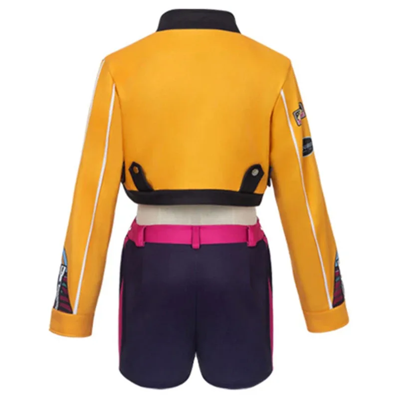 qq273KPop تأثيري حلي سترة معطف القمم السراويل قلادة مجموعة رومي شعر مستعار النساء هالوين كرنفال حفلة لعب الأدوار الزي