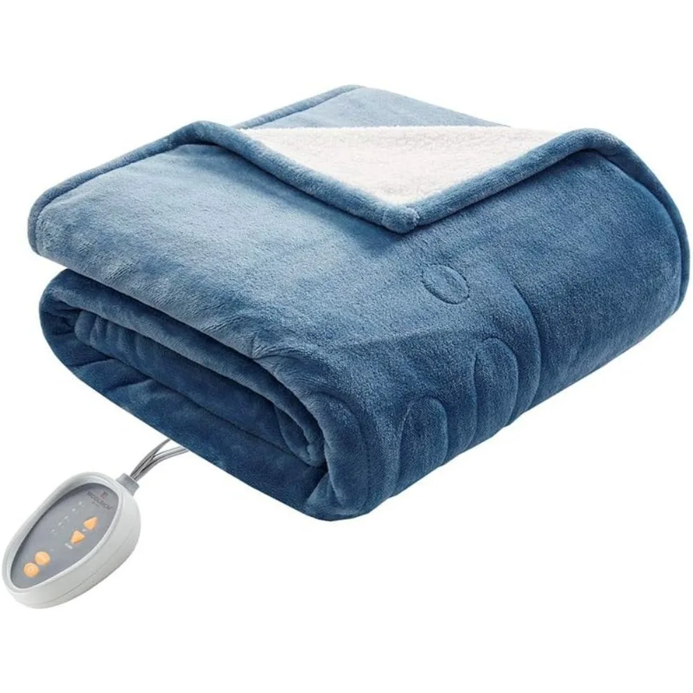 Heated Plush to Berber Electric Blanket Throw Ultra Soft Knitted, Super Warm and Snuggly Cozy with Auto Shut Off