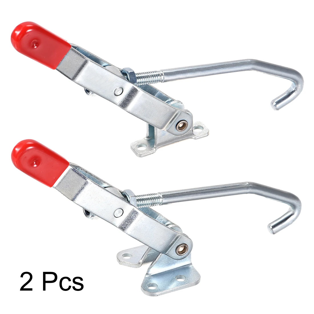 

2Pcs Quick Holding Draw Latch Action Pull J Hook Toggle Clamp Cabinet Box Latches Lever Handle Toolbox Case Hasp Hardware