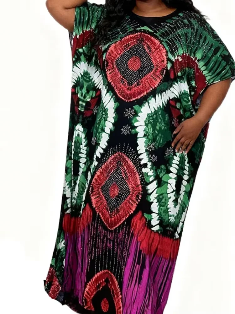 Luxury Eid Abaya Dress 2026 Ramadan Kaftan for Women African Print Boubou Dashiki Brocade Silk Party Wear Mosque Clothing
