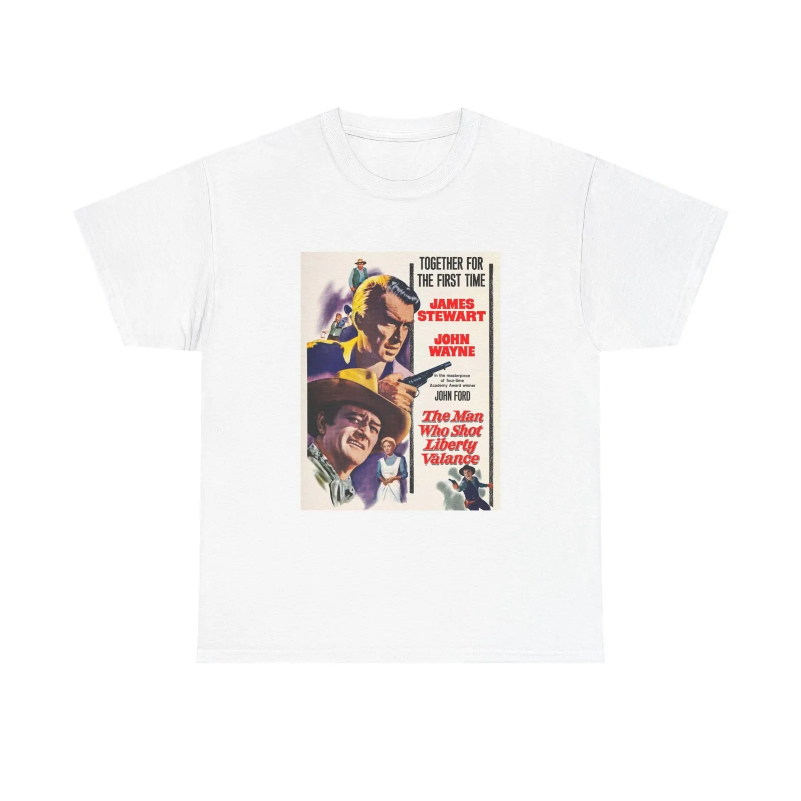 The Man Who Shot Liberty Valance Tshirt Vintage Poster Unisex Heavy Cotton Tee 3