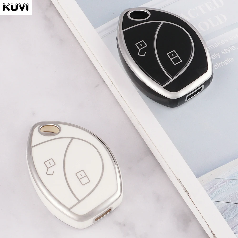 2 Button TPU Car Remote Key Case Cover Shell Fob For Toyota Truguard VG for Renault Logan Alarm Cobra Key Holder Accessories