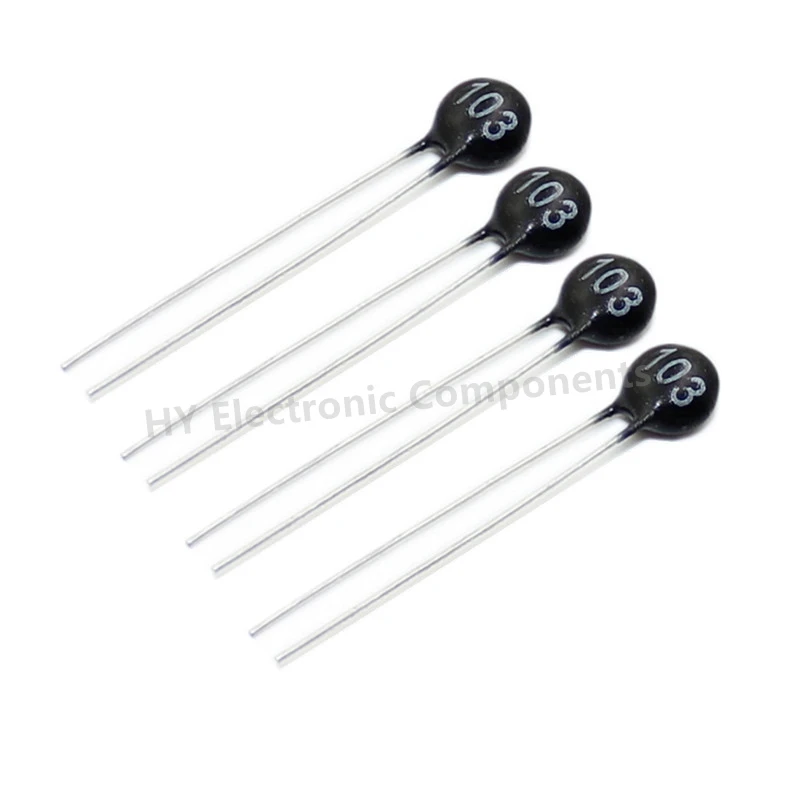 20PCS NTC thermistor MF11 20% 1k 10K 50K negative temperature 102 103 503 5mm black round head Thermal Resistor