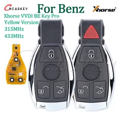 Xhorse 315/434 Mhz VVDI BE Remote Smart Key Fob For Mercedes Benz W211 W212 W203 W204 W205 W210 W221 W222 3/4 Buttons Shell Case
