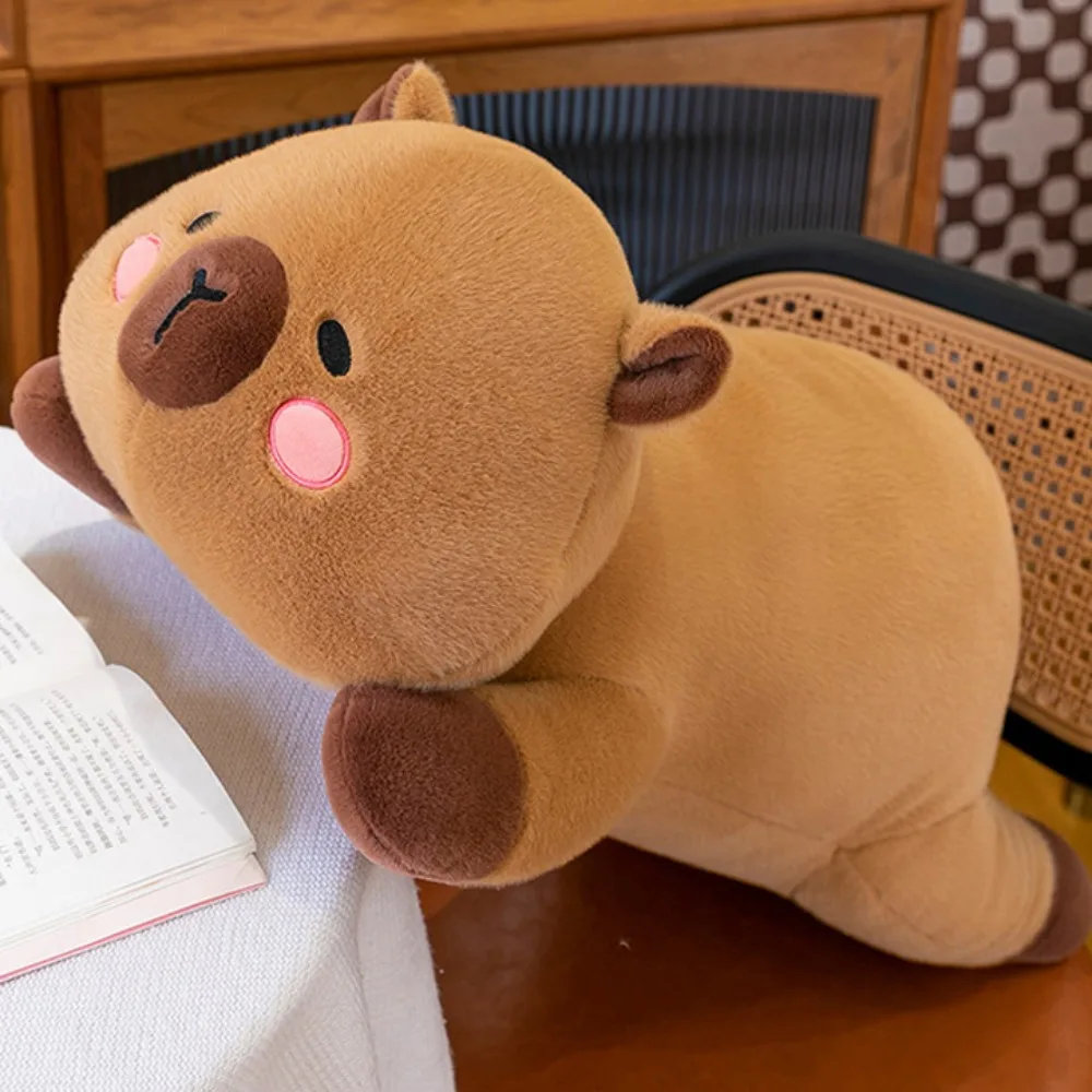 

Funny Pillow Capybara Plush Toy Soft Brown Capybara Plush Doll Fluffy Cute Capybara Stuffed Doll Kids Birthday Gift