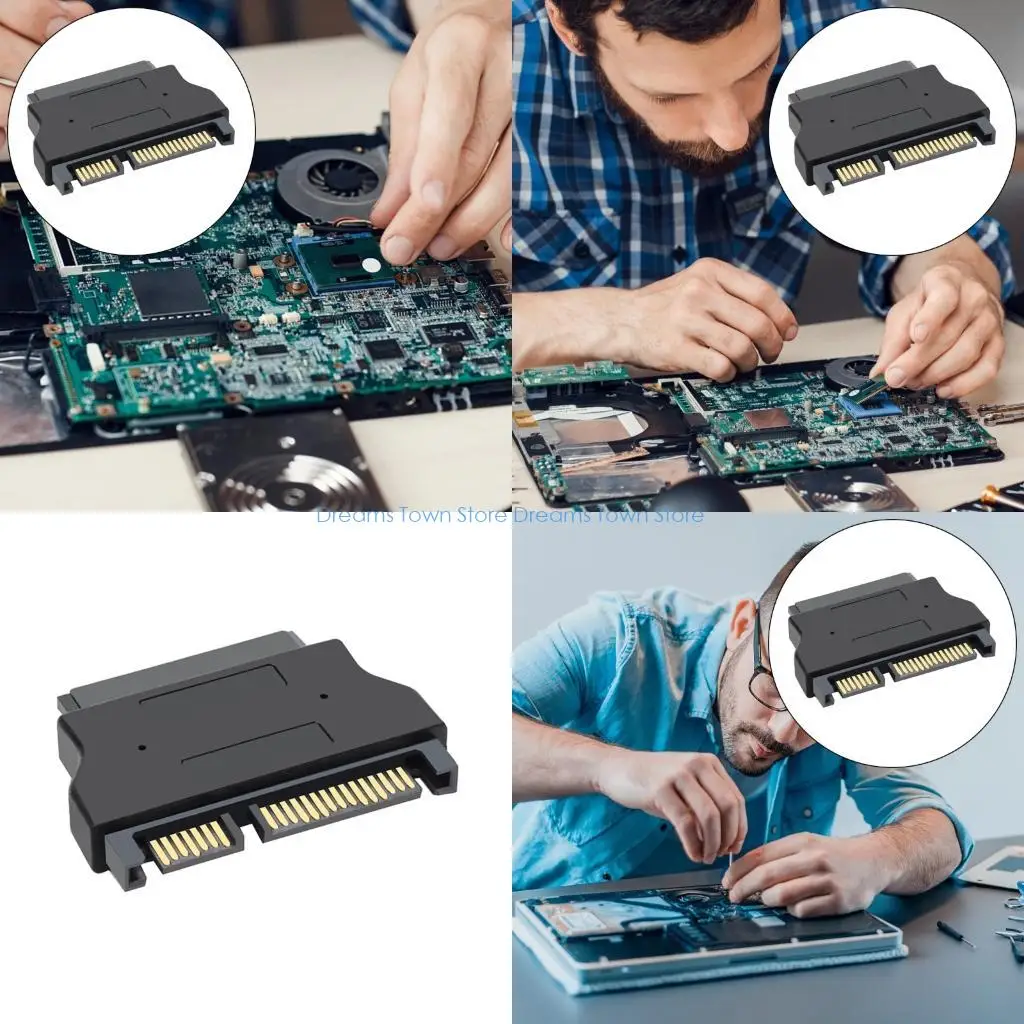 HX6A 7+15 22Pin Male to 7+6 13Pin Female Data Transmission Adapter for Desktop Laptop