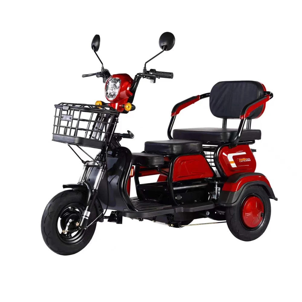 600W 48V 3 Wheel Electric Bike Long Range Multifunction Electric Delivery Bike Cargo Electric Tricycle
