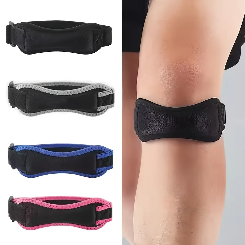 1PCS Sports Pressurized Knee Strap Outdoor Running ******** Rope Shock Absorption Breathable Adjustable Knee Pads