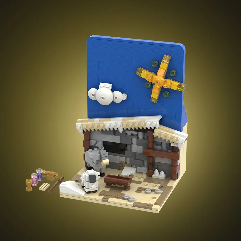 

Конструктор Gobricks MOC: Модель «Визит Санты» (Диорама) — Архитектурный набор для сборки, Игрушки для детей, Подарки