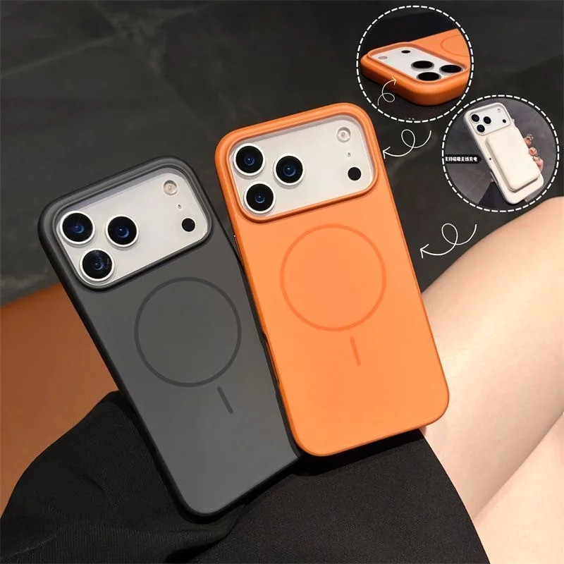

For iphone 17 Pro Max Case Ultra Thin Magsafe Charger Leather Cover Case For iphone 17 Air/iPhone 17 Pro Max