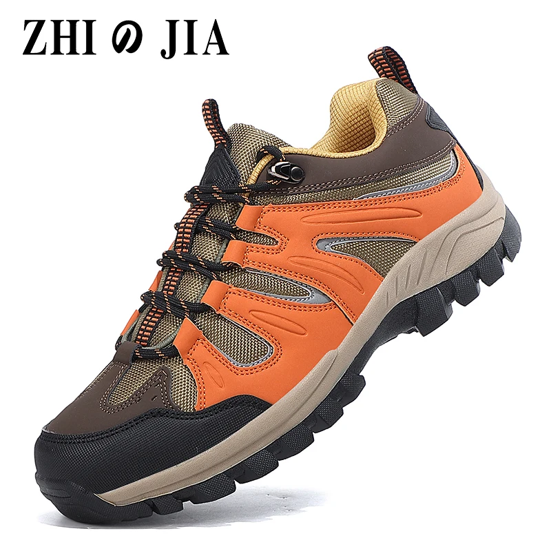 

New Large 46 Outdoors Hiking Shoes Classics Style Men Hiking Shoes Lace Up Men Sport Shoes Outdoor Jogging Trekking Sneakers