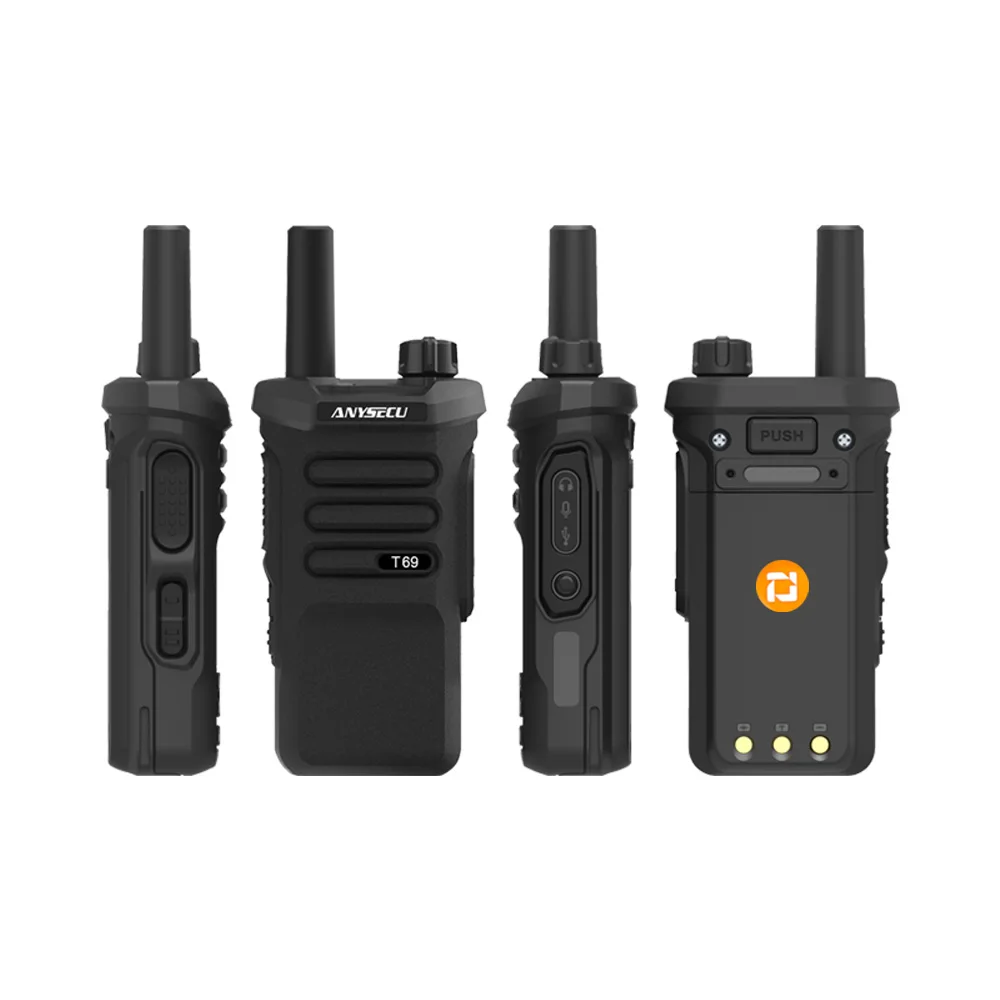 Anysecu No Screen Zello Android 5.1 Walkie Talkie with Zello 4G LTE Network Radio GPS WiFi PoC Network Walkie Talkie T69