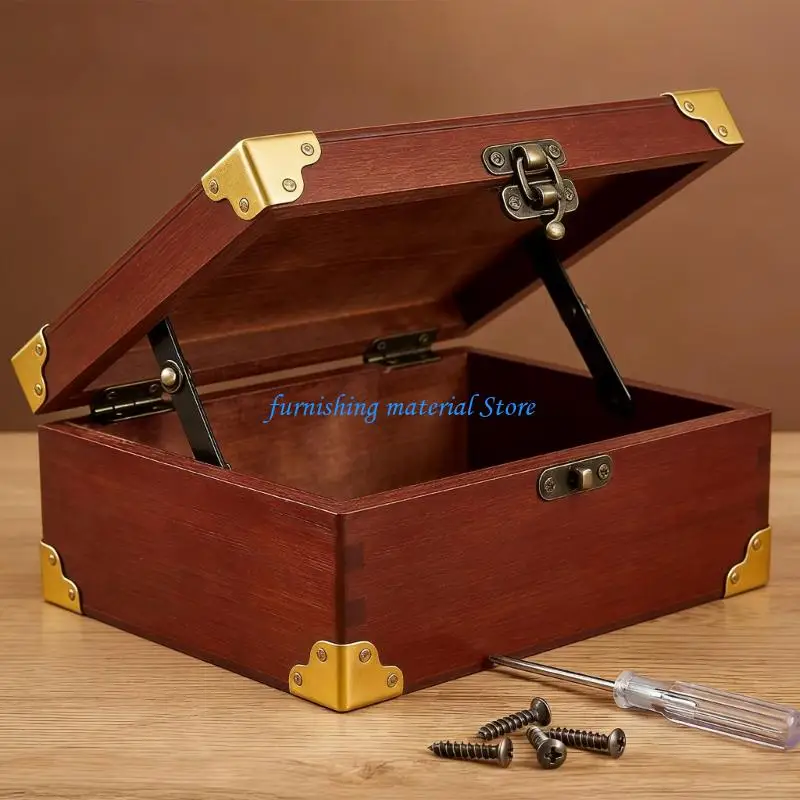 

Y5GD Small Metal Hinges Support 3 Length Option for Miniature Wooden Box Lid Covers