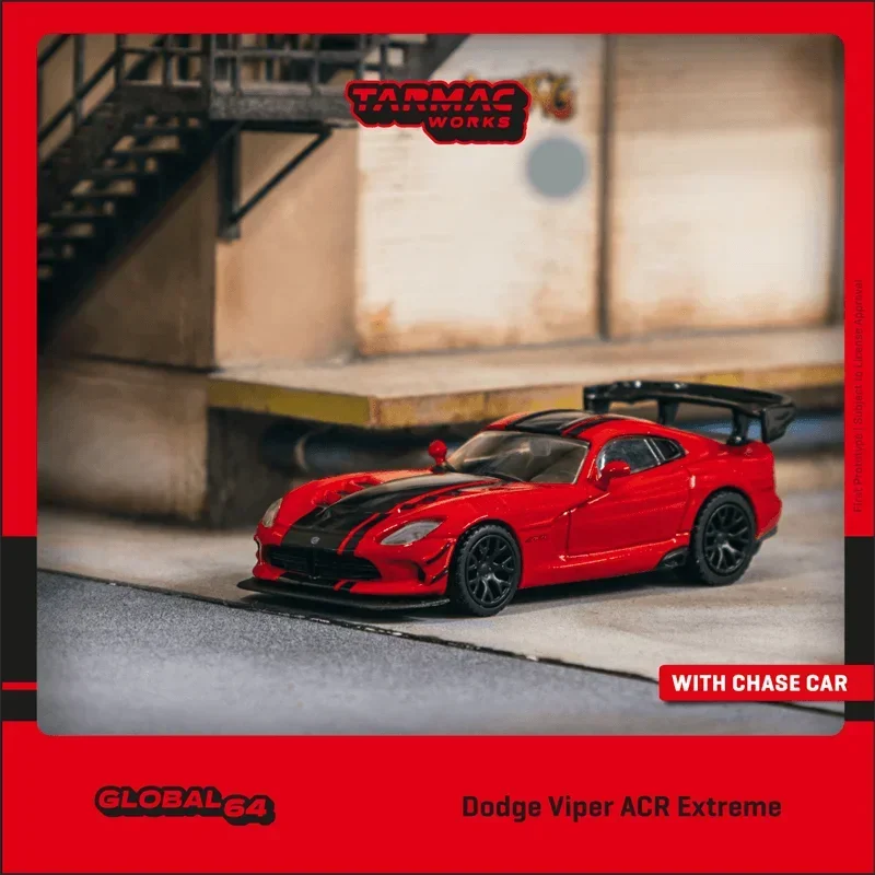 

Tarmac работает 1:64 Dodge Viper ACR экстремально красный литая модель автомобиля