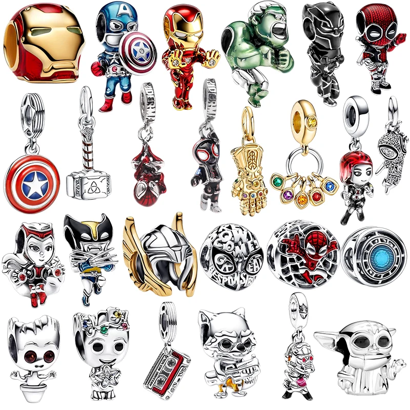 

Горячие игрушки Новый Marvel Железный Человек Человек-Паук Шарм Бусины Висячие Подходят Оригинальный Змеиный Браслет Ожерелье Бусины Для Ювелирных Изделий Женщины Подарок
