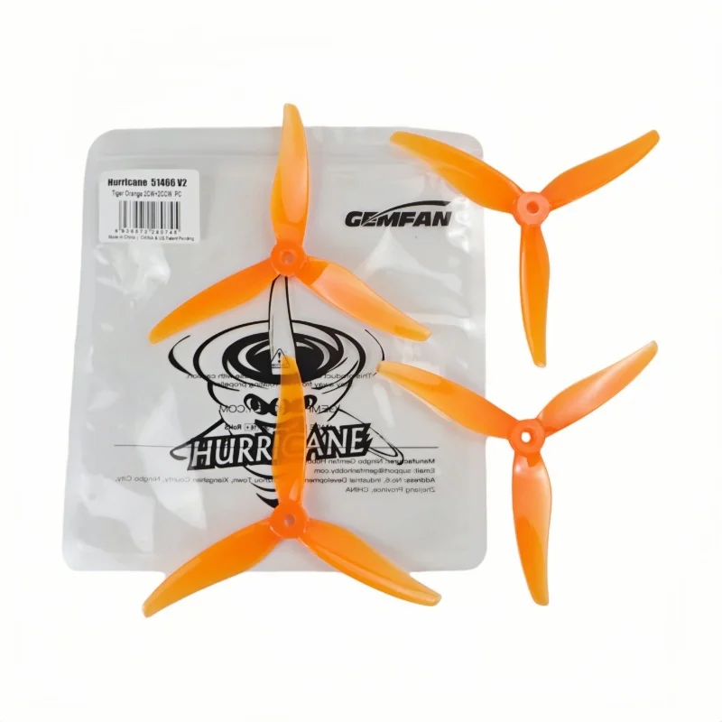 4 Stuks/2 Paar Gemfan Hurricane 51466 V2 5 Inch 3 Blade Propeller Props CW CCW Borstelloze Motor voor RC FPV Freestyle Drones DIY Onderdelen