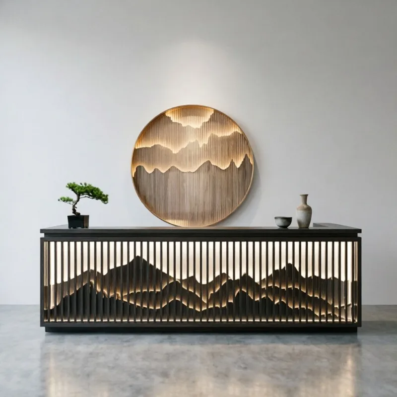 #Storage Aesthetic Reception Desks Modern Design Luxury Executive Reception Counter Commercial Events Rezeption Theke Furniture
