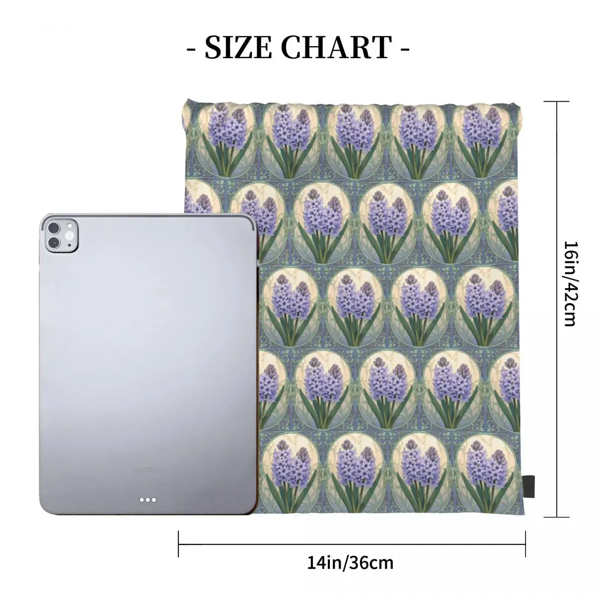 Sonbol Bloom Lilac Hyacinth Of Nowruz Backpacks Fashion Drawstring Bags Sports Bag Book Bags for Travel Students view 3